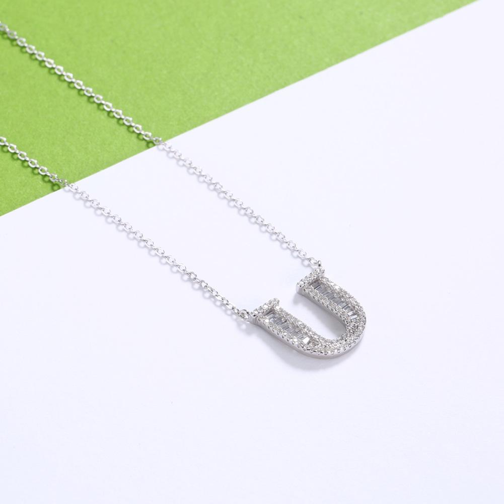 Sterling Silver Letter Pendant Necklace