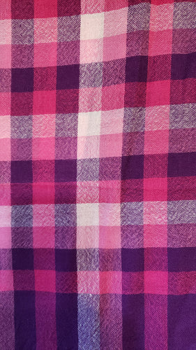 Pink & Purple, 100% Wool Scarf/Shawl 39