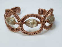 Load image into Gallery viewer, Hand Woven, Nickel Free Copper, Wire Wrapped Bracelet with Italian Morano Glass