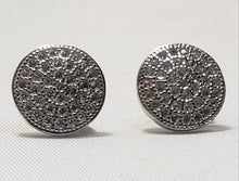 Load image into Gallery viewer, Lab Created Diamonds, in Rhodium over Sterling Silver, 4.2 ct (74 Prong Set Stone) Earrings