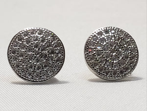 Lab Created Diamonds, in Rhodium over Sterling Silver, 4.2 ct (74 Prong Set Stone) Earrings