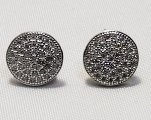 Lab Created Diamonds, in Rhodium over Sterling Silver, 4.2 ct (74 Prong Set Stone) Earrings