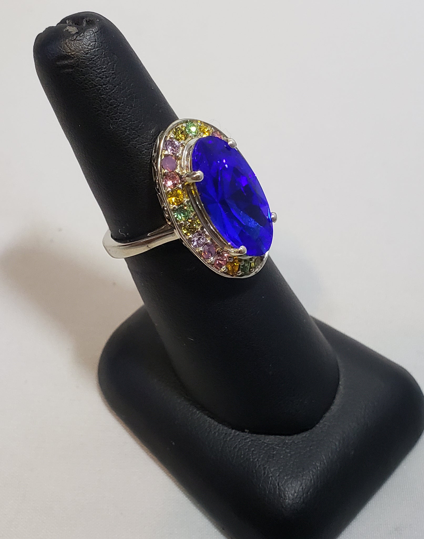 Clara Beau Mod 10mm Square Swarovski Crystal Ring R539 Gold – bluejewelshop
