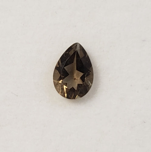 Smoky Quartz, Pear cut, .54 cts Loose 1A 7mm x 5mm Gemstone