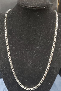 Stainless Steel 5mm (16g) 24" Figaro Link Chain Necklace with Lobster Claw Clasp