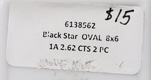 Load image into Gallery viewer, Black Star Oval (pair) 2.62 cts Loose A 8mm x 6mm Gemstone