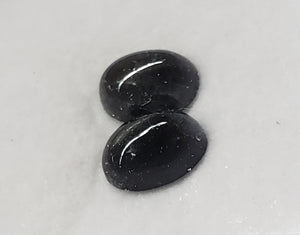 Black Star Oval (pair) 2.62 cts Loose A 8mm x 6mm Gemstone