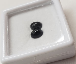 Black Star Oval (pair) 2.62 cts Loose A 8mm x 6mm Gemstone