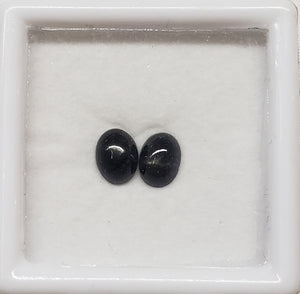 Black Star Oval (pair) 2.62 cts Loose A 8mm x 6mm Gemstone