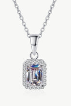 Load image into Gallery viewer, Square Moissanite Pendant on Adjustable 16&quot; Chain Necklace