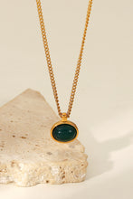 Load image into Gallery viewer, Natural Stone Geometric Pendant Necklace