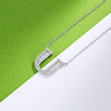 Load image into Gallery viewer, Sterling Silver Letter Pendant Necklace