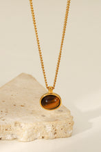 Load image into Gallery viewer, Natural Stone Geometric Pendant Necklace