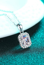 Load image into Gallery viewer, Square Moissanite Pendant on Adjustable 16&quot; Chain Necklace