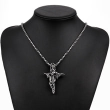 Load image into Gallery viewer, Father&#39;s Day Gift Stainless Steel Oriental Dragon &amp; Sword Men&#39;s Necklace