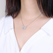 Load image into Gallery viewer, Sterling Silver Letter Pendant Necklace