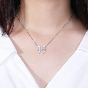 Sterling Silver Letter Pendant Necklace