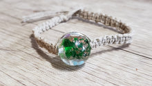 Load image into Gallery viewer, Natural Hemp 6.75&quot; Bracelet with Painted Millefiori Glass