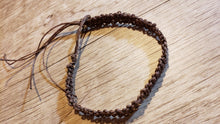 Load image into Gallery viewer, Natural Brown Dyed Hemp 6.75&quot; Bracelet with Gold Tone Wire