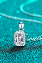 Load image into Gallery viewer, Square Moissanite Pendant on Adjustable 16&quot; Chain Necklace